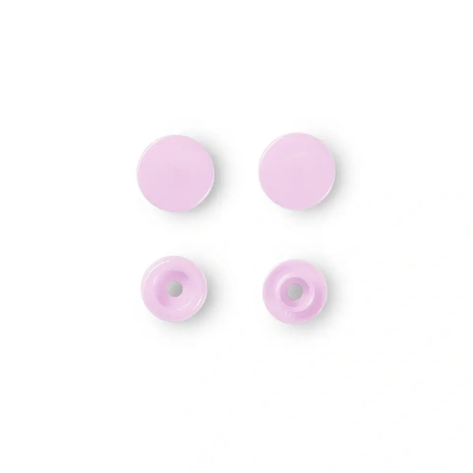 Prym Non Sew Colour Snaps 12.4mm Pink x 30