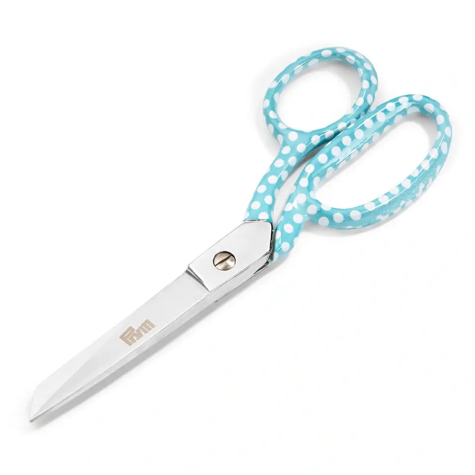 Prym Love Textile Scissors 18cm/7 inches. mint with white spots