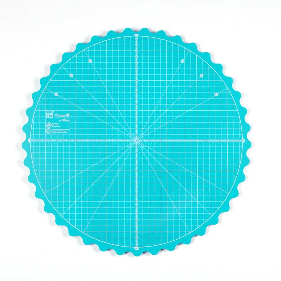 Prym Love Rotating Cutting Mat Round 35cm Mint