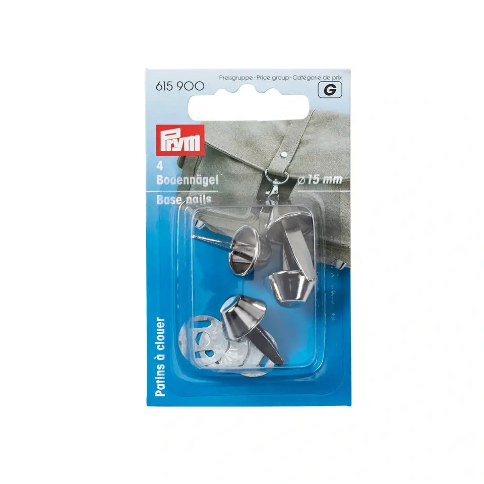 Prym Base Nails 15mm Silver x 4