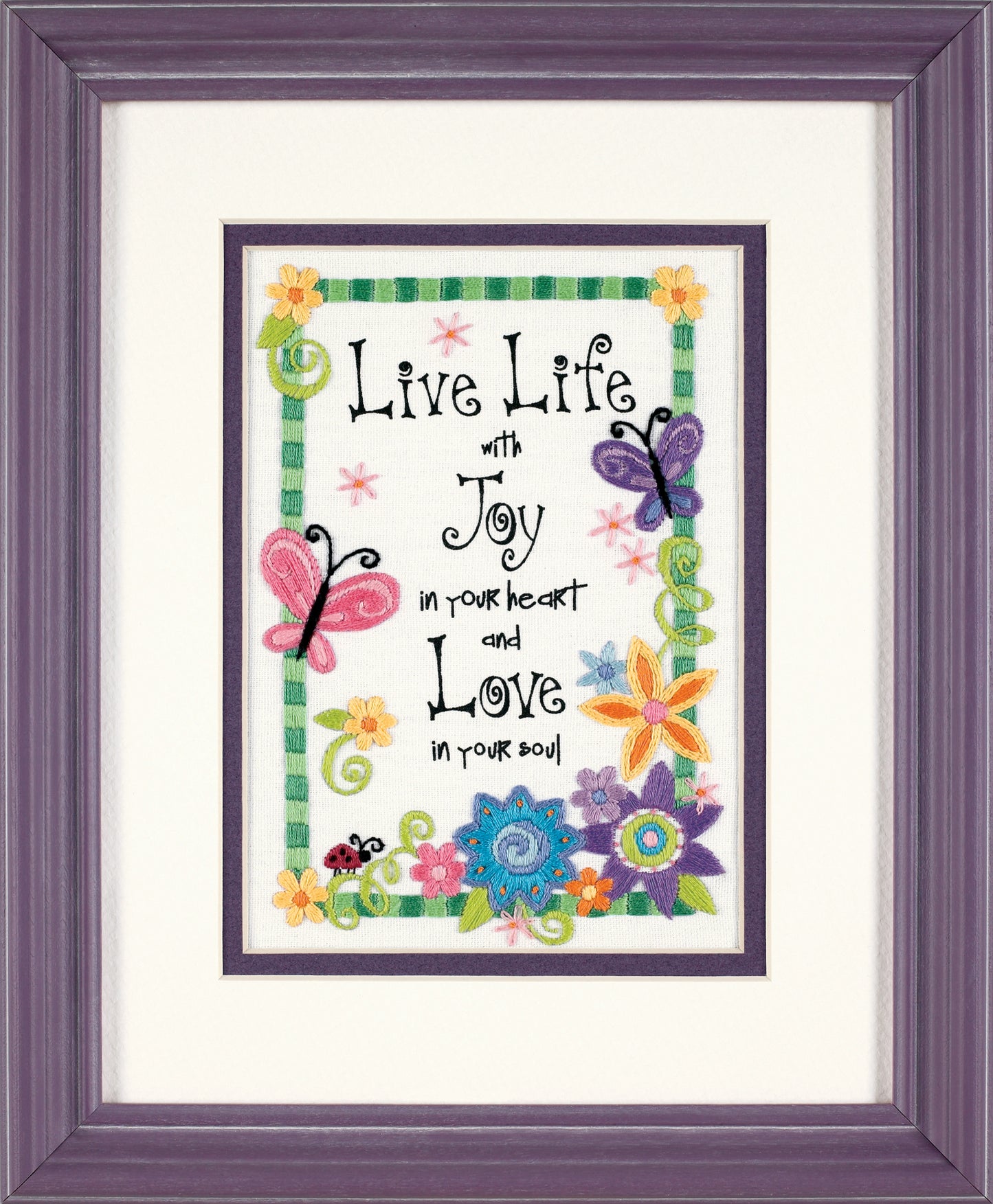 Dimensions Mini Crewel Embroidery Kit Live Life