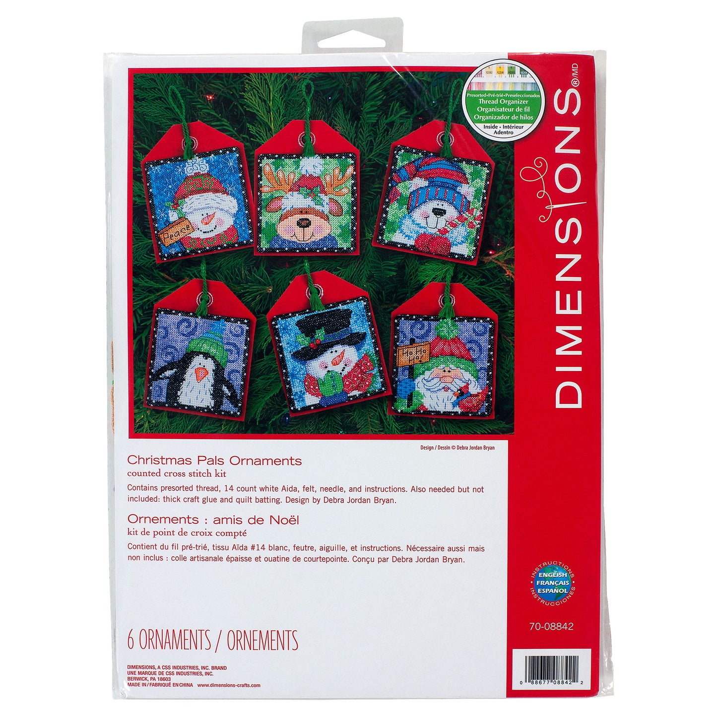 Dimensions Counted Cross Stitch Kit Decoration Christmas Pals Set of 6