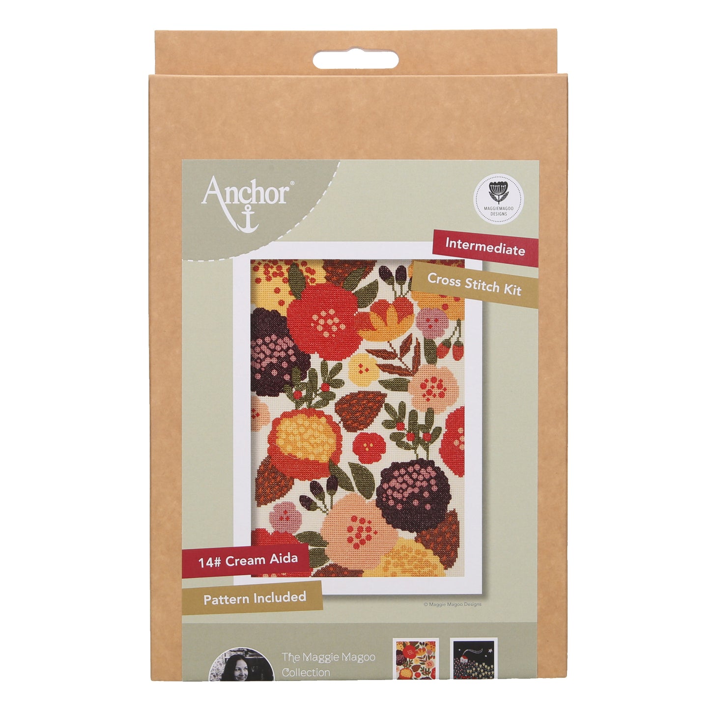 Maggie Magoo Counted Cross Stitch Kit Vibrant Floral