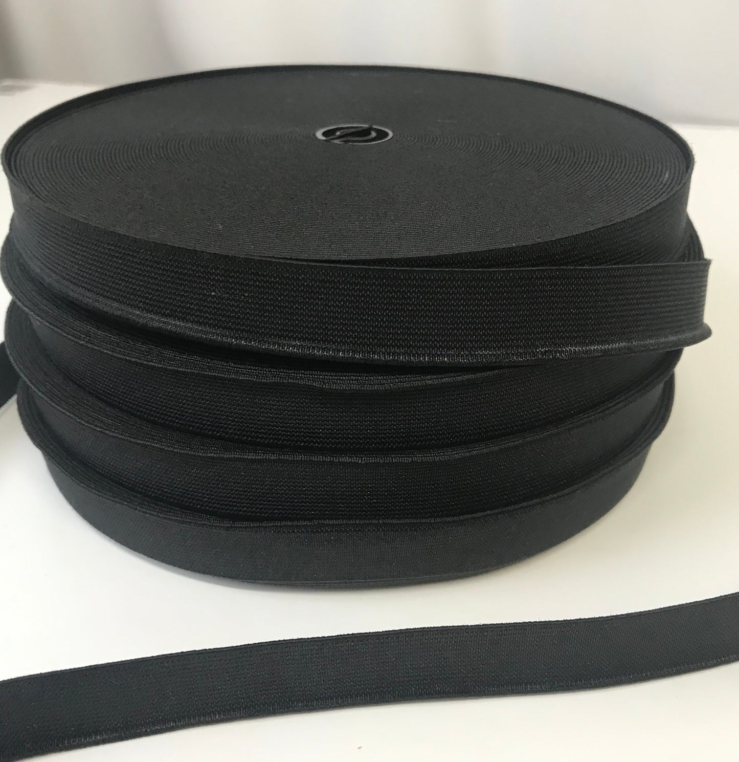 Elastic Woven 19mm Black 100 metres on reels