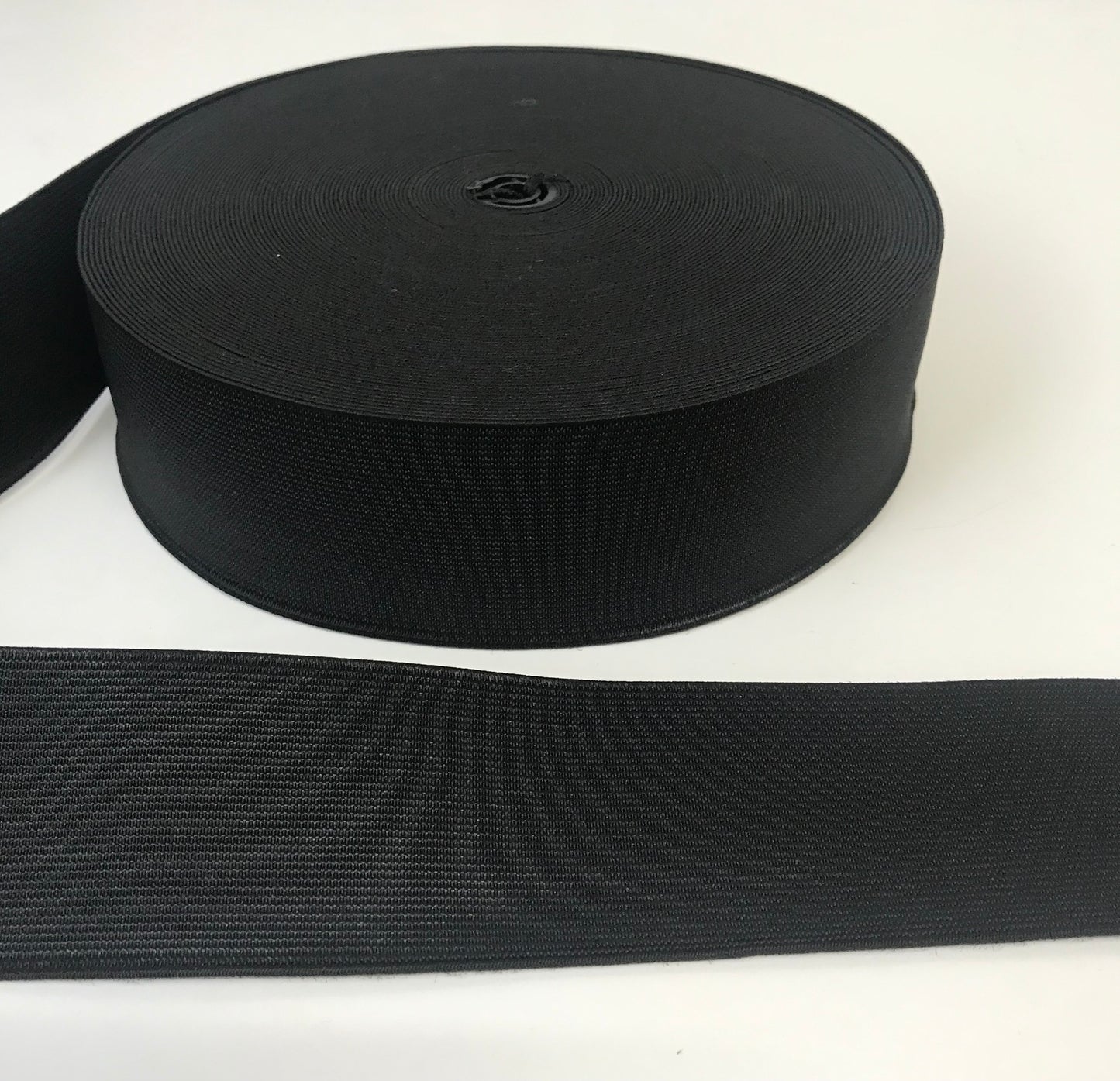 Elastic Woven 50mm Black 100 metres on reels