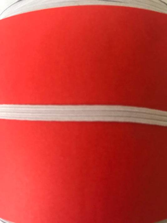 Elastic Braided 6 cord White 300 metre roll