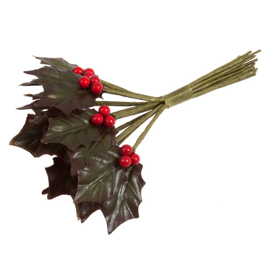 Occasions Holly Leaves and Berries Bunch 12 stems x 6 bunches