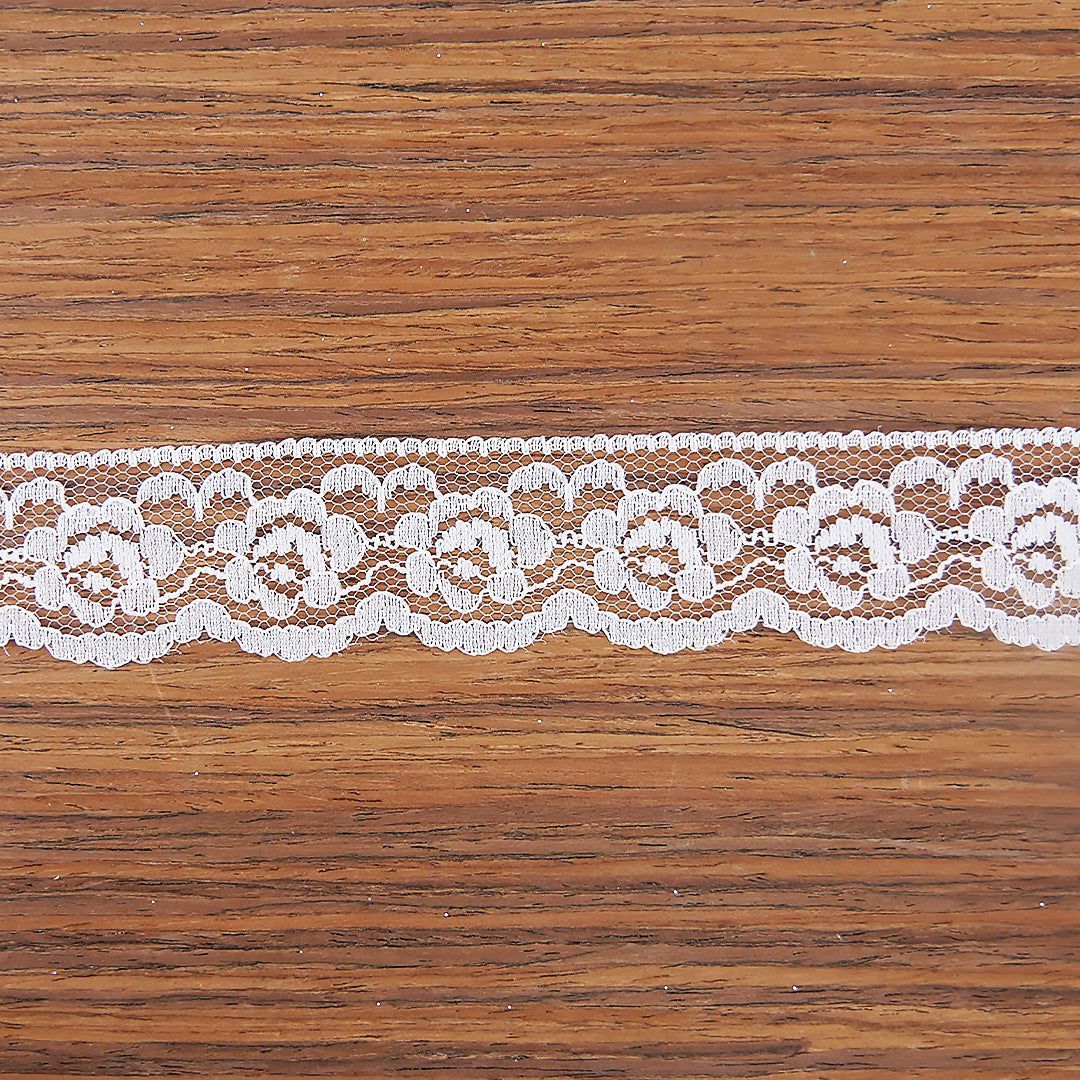 Lace Rose Design 1.25" wide Ivory 200 metre reels