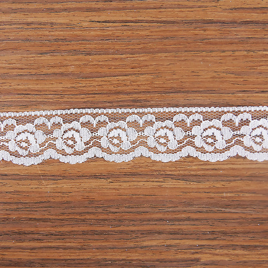Lace Rose Design 1" wide Ivory 200 metre reels