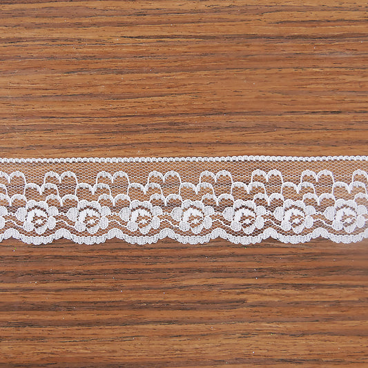 Lace Rose Design 1.75" wide Ivory 100 meter reels