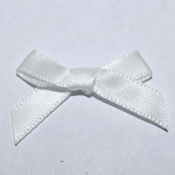 Satin Bows 6mm Antique White pack 100