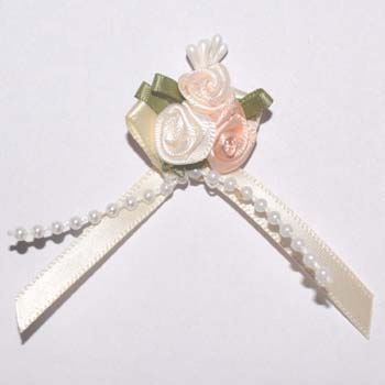 Ribbon Rose Cluster Cream Mix pack 20