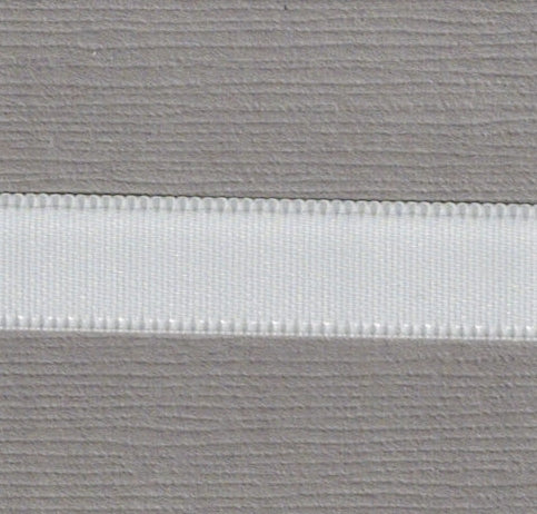 Double side Satin 15mm Ribbon 20 metre reel White