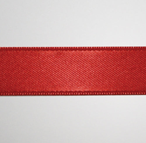 Double side Satin 15mm Ribbon 20 metre reel Red