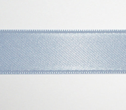 Double side Satin 15mm Ribbon 20 metre reel Pale Blue