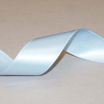Double side Satin 25mm Ribbon 20 metre reel Pale Blue
