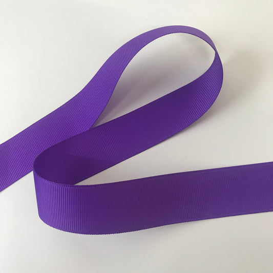 Grosgrain Ribbon Purple 25mm x 20 metre reel