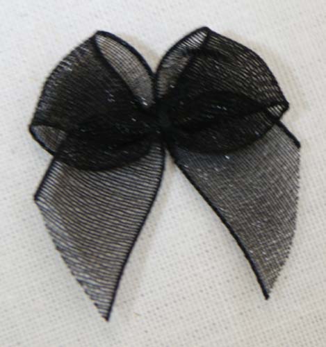 Organza Bows Black pack 100