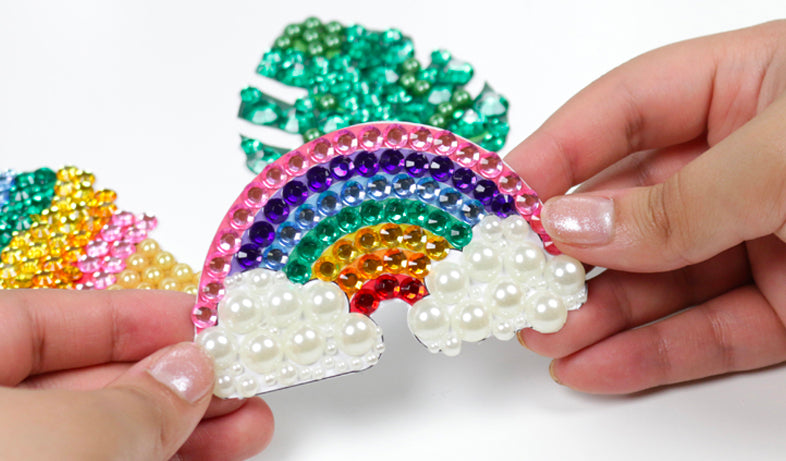 Simply Creative 6mm Gems - Rainbow - 504 Pieces