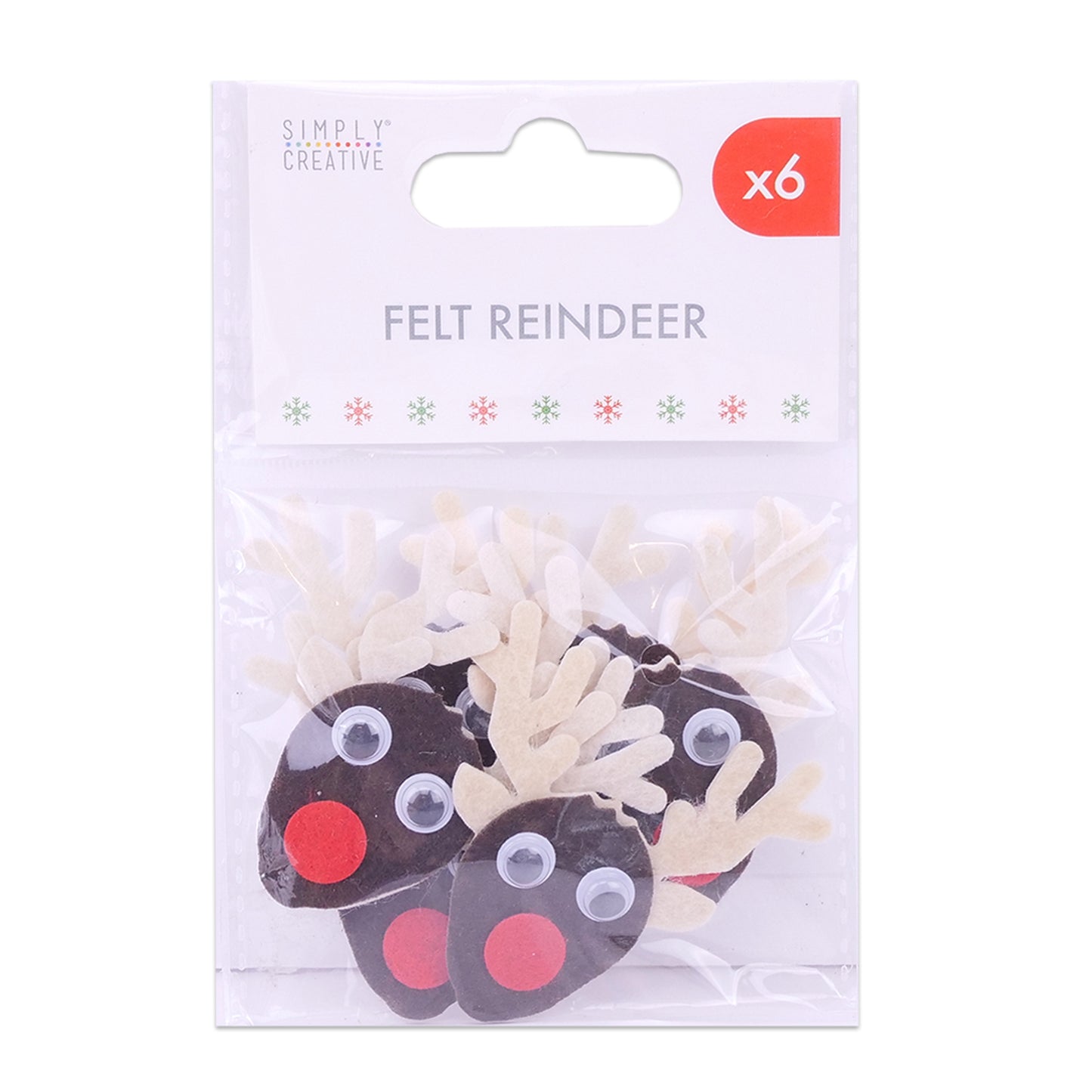 Simply Creative Basics Felt Reindeer - 6 Pieces
