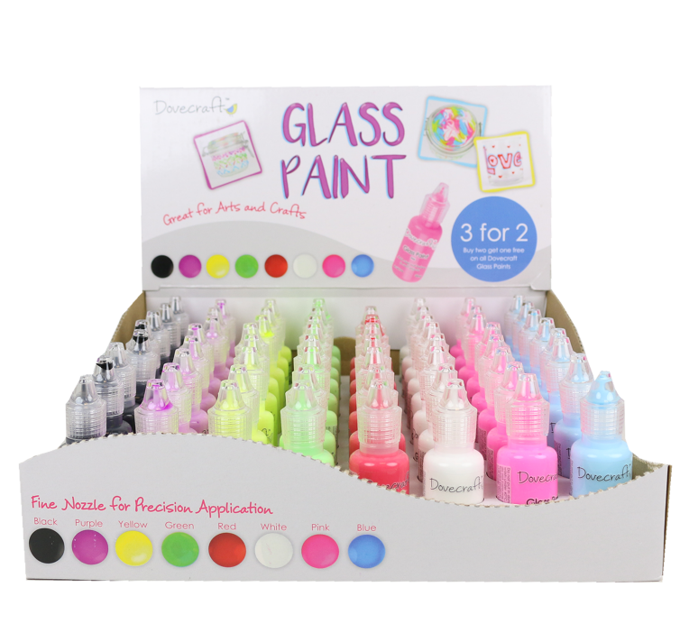 Dovecraft Glass Paint CDU 20ml - 64 bottles