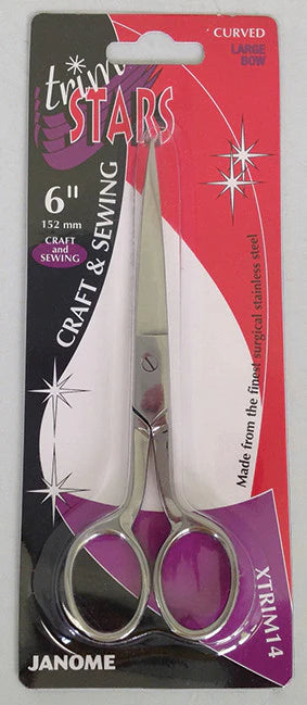 Metal 6" Curved Craft Sewing Scissors