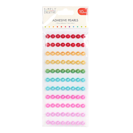 Simply Creative 10mm Pearls - Rainbow - 88 Pieces