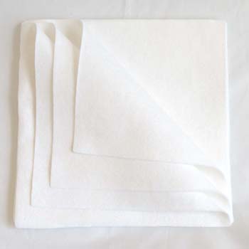 Felt 12" Square White pack 10