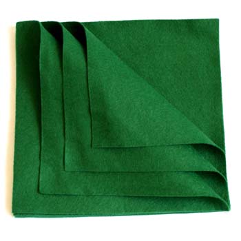 Felt 9" Square Holly pack 10