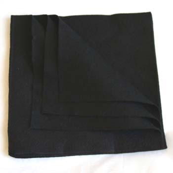 Felt 9" Square Black pack 10