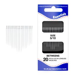 Essentials Hand Sewing Needles Betweens 5/10 box 10 sleeves