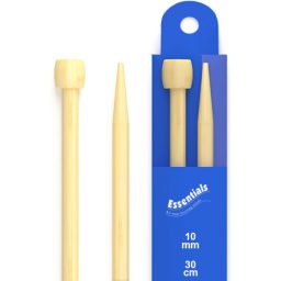 Essentials Knitting Pins Bamboo 30cm 10mm