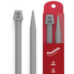 Essentials Knitting Pins Plastic 35cm 12mm