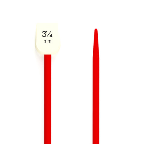 Whitecrofts Essentials Childrens Knitting Pins Plastic 18cm Red 3.25mm pack