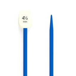 Essentials Childrens Knitting Pins Plastic 18cm Dark Blue 4.5mm pack 10 pairs