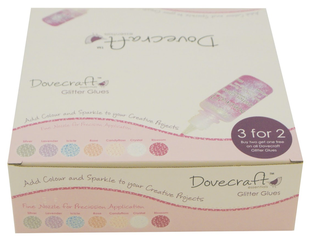 Dovecraft Glitter Glue Pastels 20ml - 64 pieces