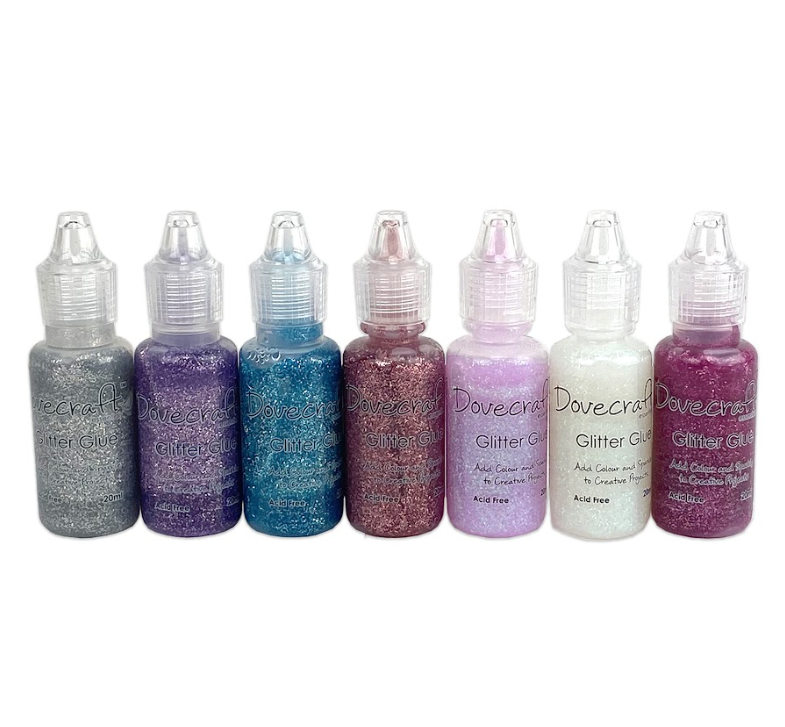 Dovecraft Glitter Glue Pastels 20ml - 64 pieces