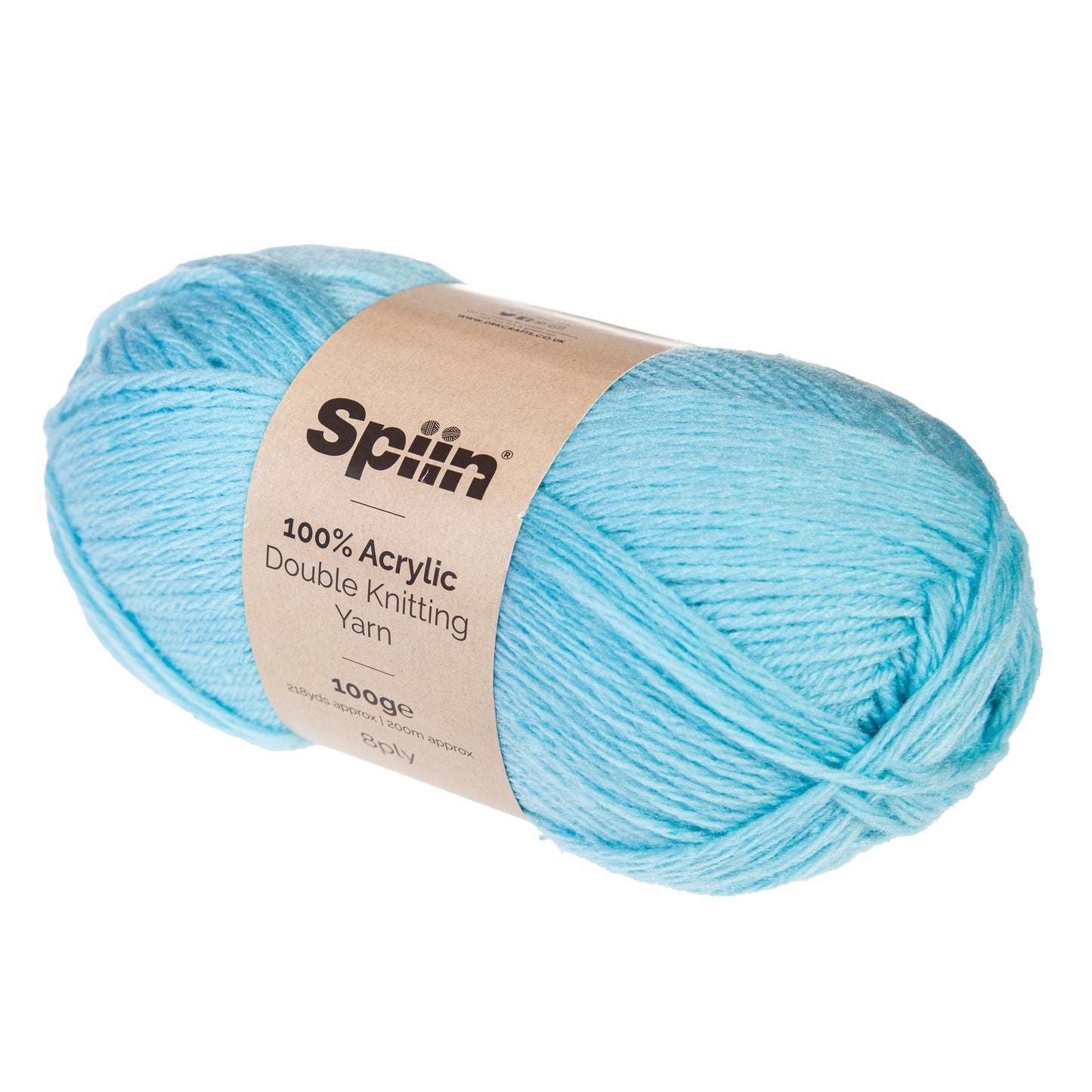Spiin High Quality Double Knit Yarn - 10x100g Balls Light Blue