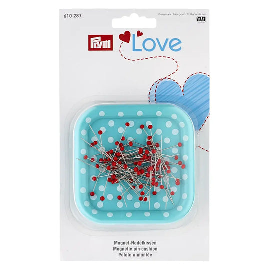 Prym Love Magnetic Pin Cushion & Glass Heade Pins
