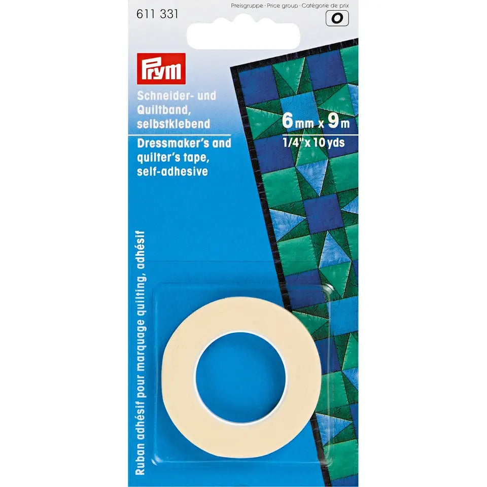 Prym Dressmakers and Quilters Adhesive Tape 6mm x 9m