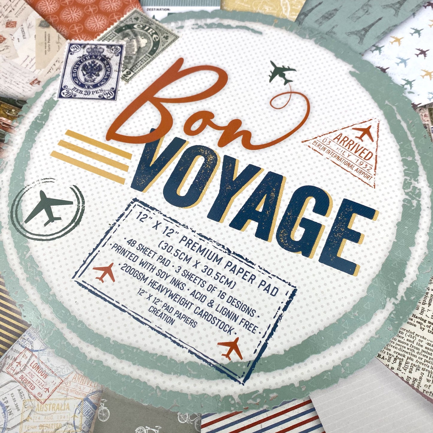 First Edition FSC 12x12 Paper Pad - Bon Voyage