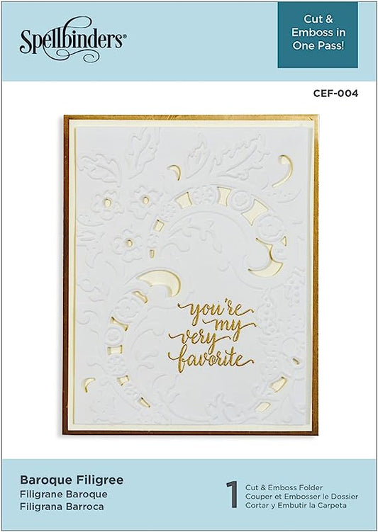 Spellbinders Cutting Embossing Folders-Baroque Filigree