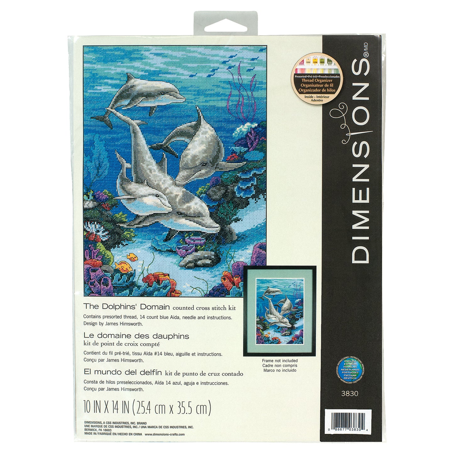 Dimensions Counted Cross Stitch Kit, The Dolphins Domain