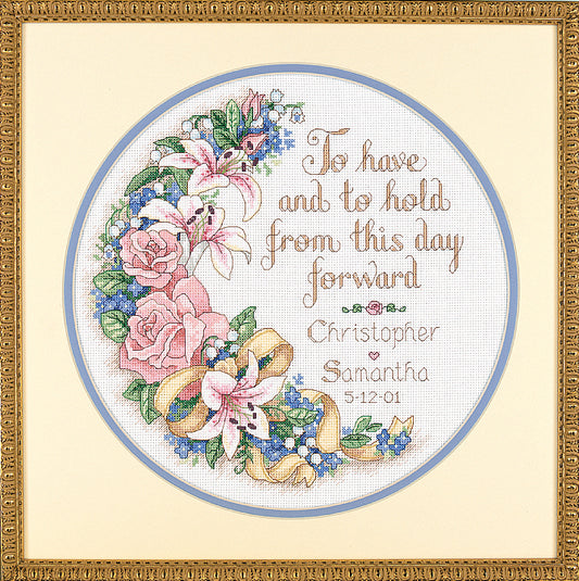 Dimensions Counted Cross Stitch Kit Wedding Record To Have & To Hold