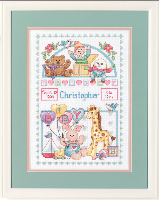 Dimensions Cross Stitch Kit Birth Record For Baby