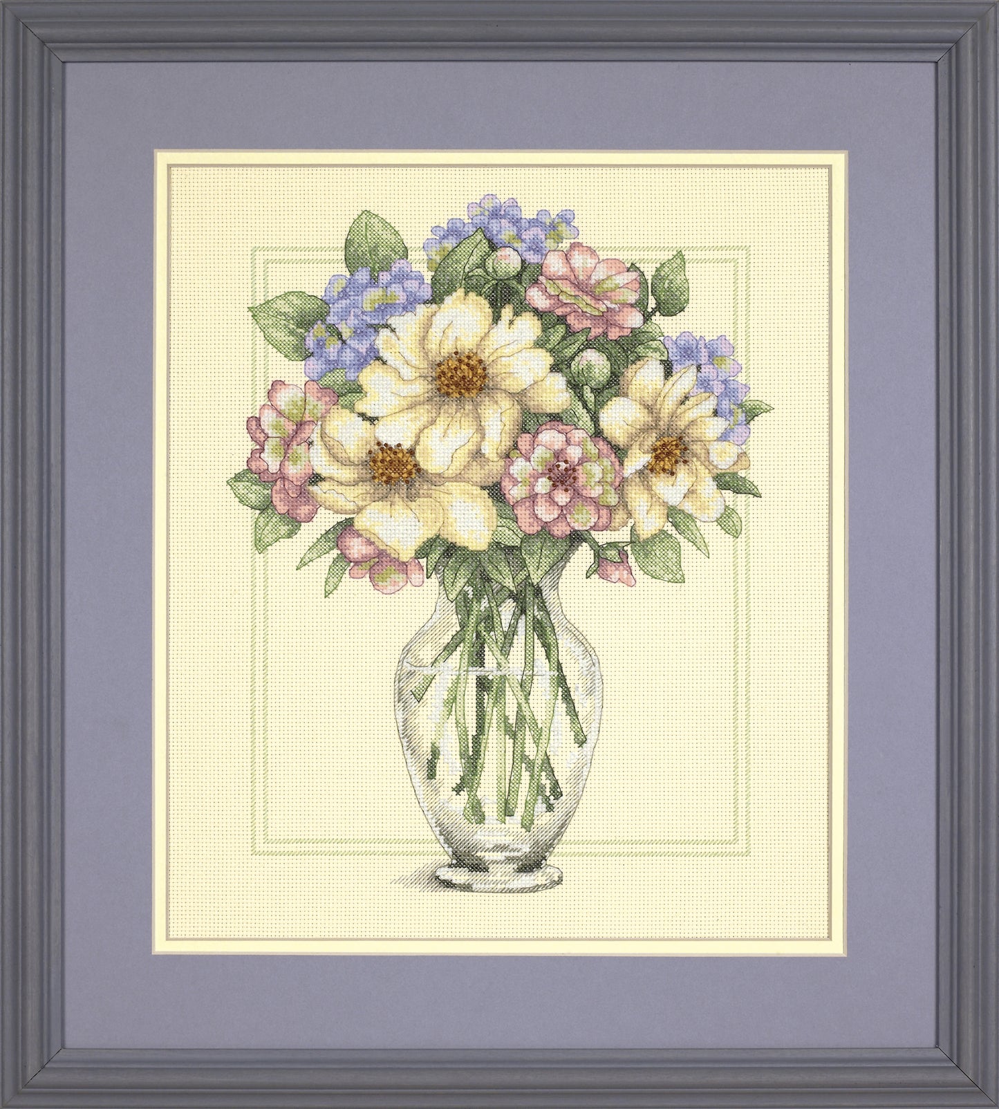 Dimensions Counted Cross Stitch Kit Flowers in a Tall Vase