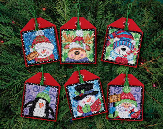 Dimensions Counted Cross Stitch Kit Decoration Christmas Pals Set of 6
