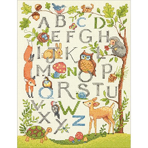 Dimensions Counted Cross Stitch: Woodland Alphabet