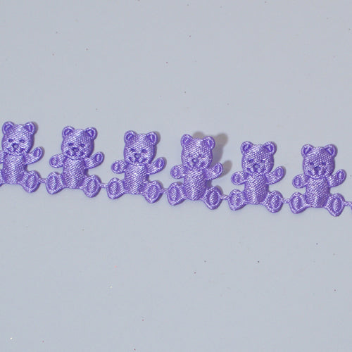 Satin Teddy Chain Ribbon - Lilac ( 25m card )