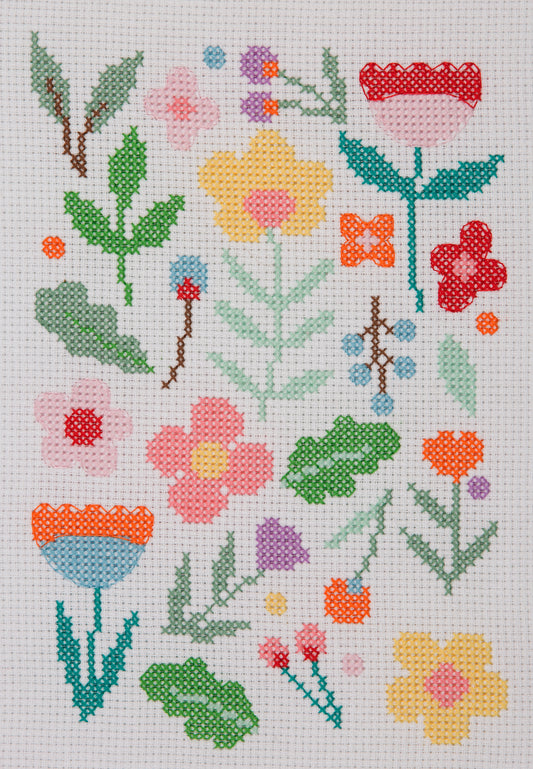 Maggie Magoo Counted Cross Stitch Kit Floral Scatter